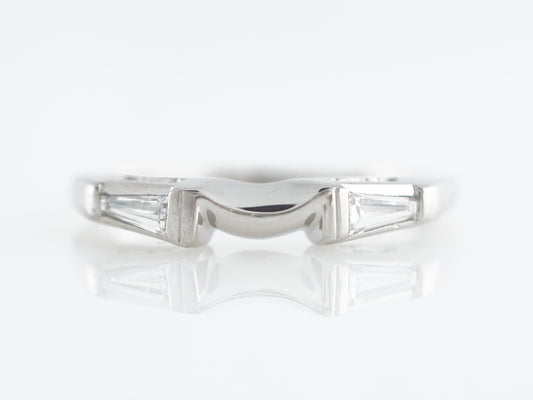 Tapered Diamond Shadow Wedding Band in Platinum