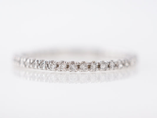 Delicate Diamond Wedding Band in 14k White Gold