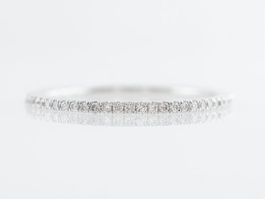 Ultra Thin Diamond Wedding Band in 14k White Gold