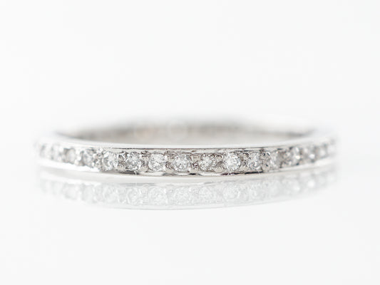 Thin Diamond Eternity Wedding Band in Platinum