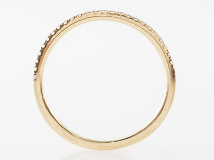 Petit Yellow Gold Wedding Band w/ Diamonds 18k