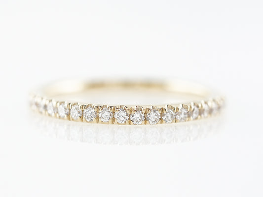 Narrow Diamond Wedding Band in 14k Yellow Gold