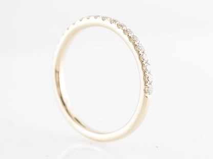 .27 Thin Wedding Band w/ Diamonds 14k Yellow Gold