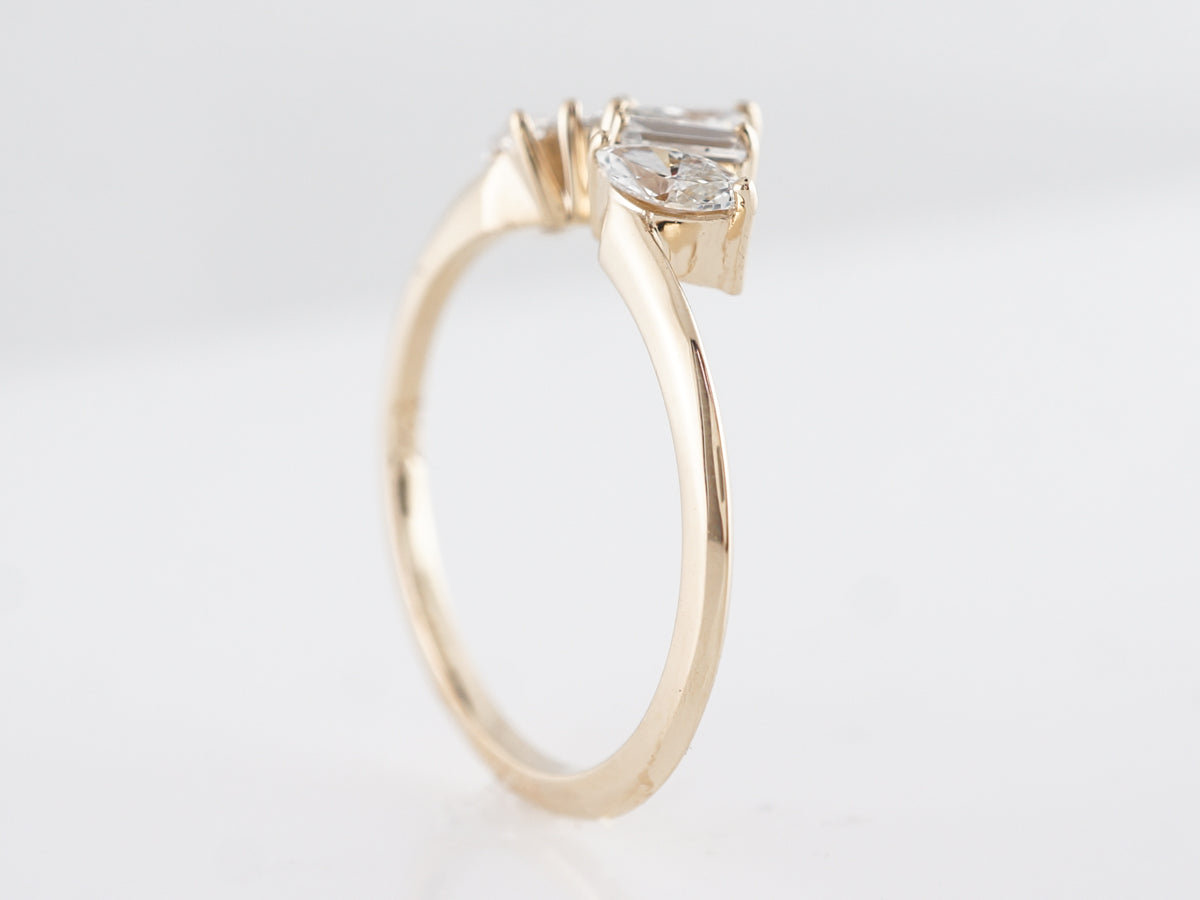 Tiara Diamond Wedding Band in 14k Yellow Gold