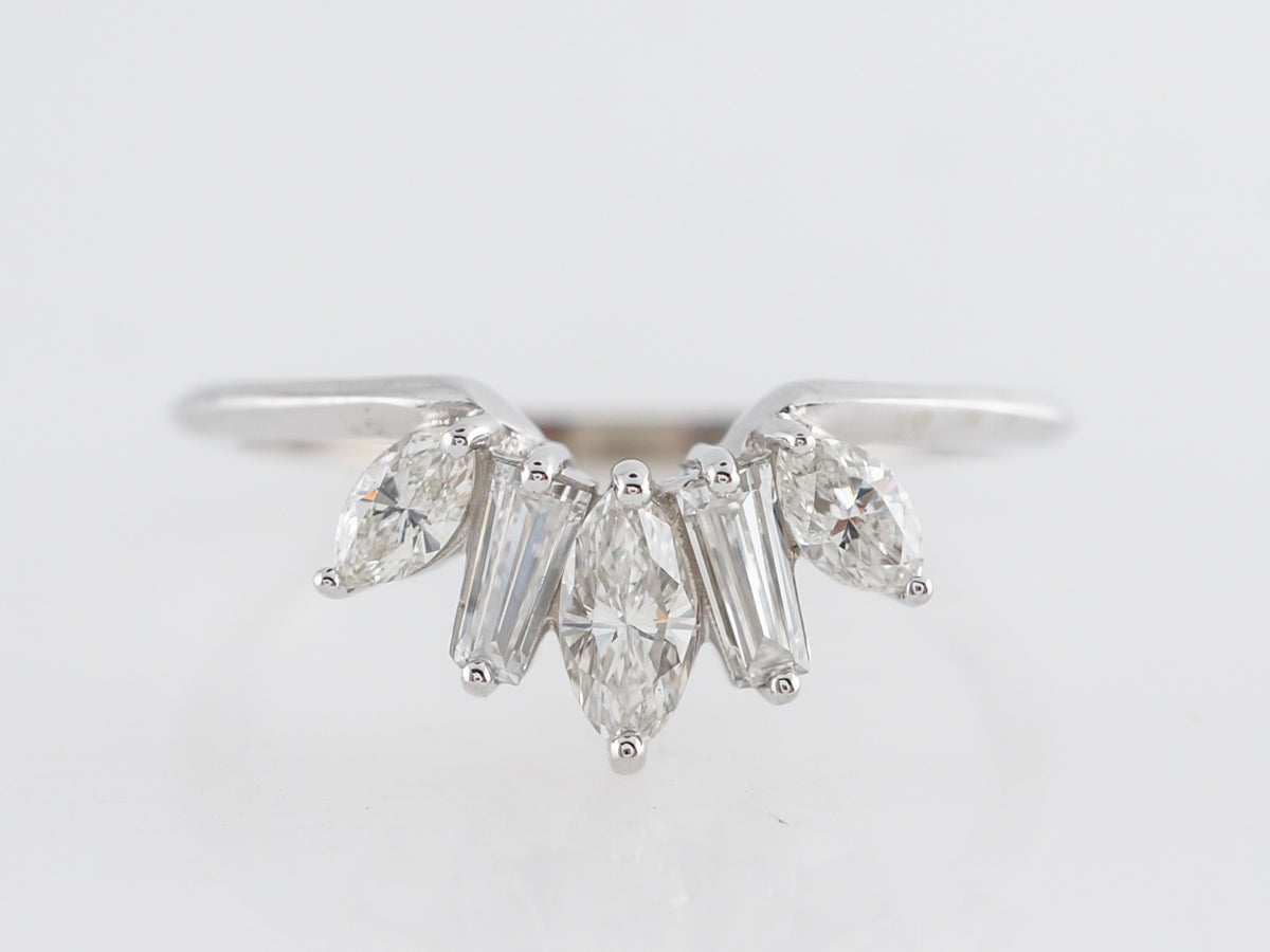 Tiara Style Diamond Band in 14k White Gold