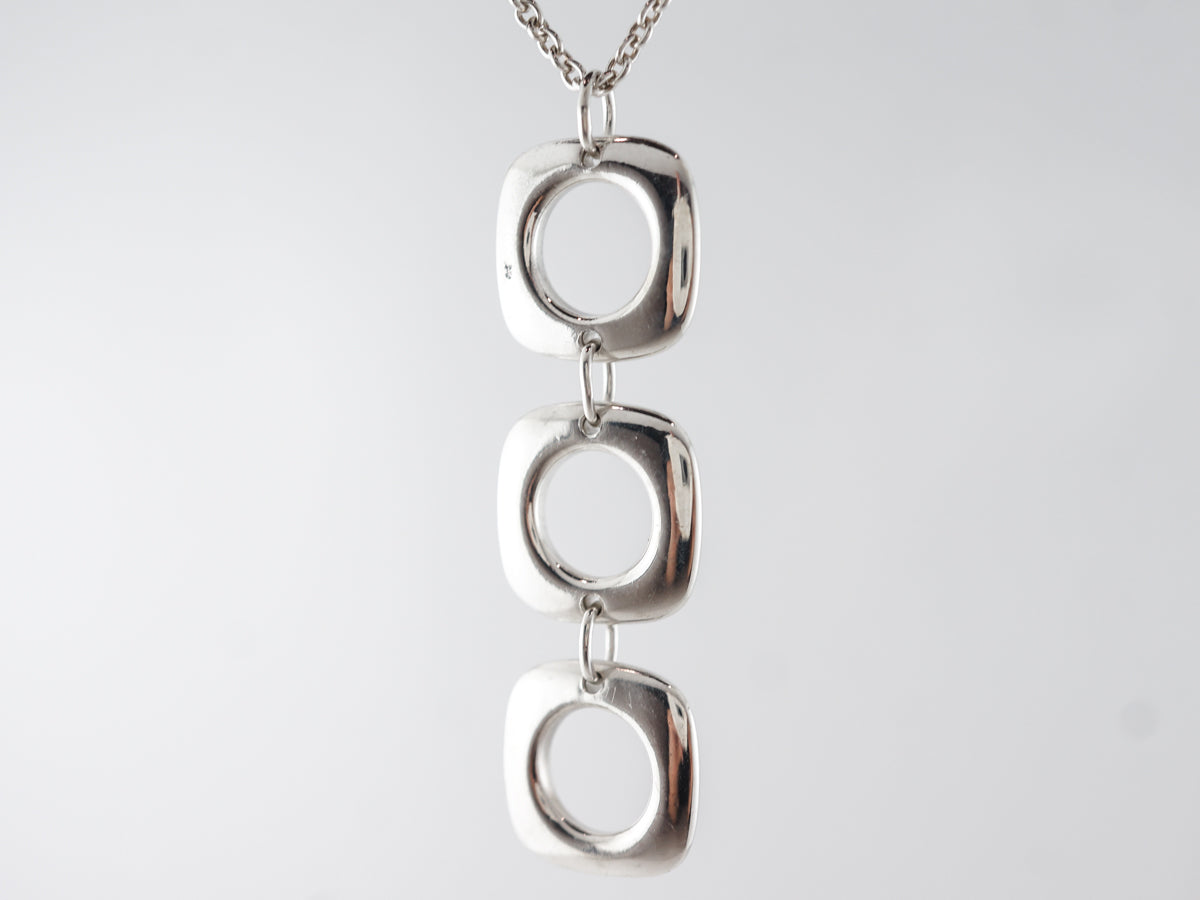 Tiffany square hot sale link necklace