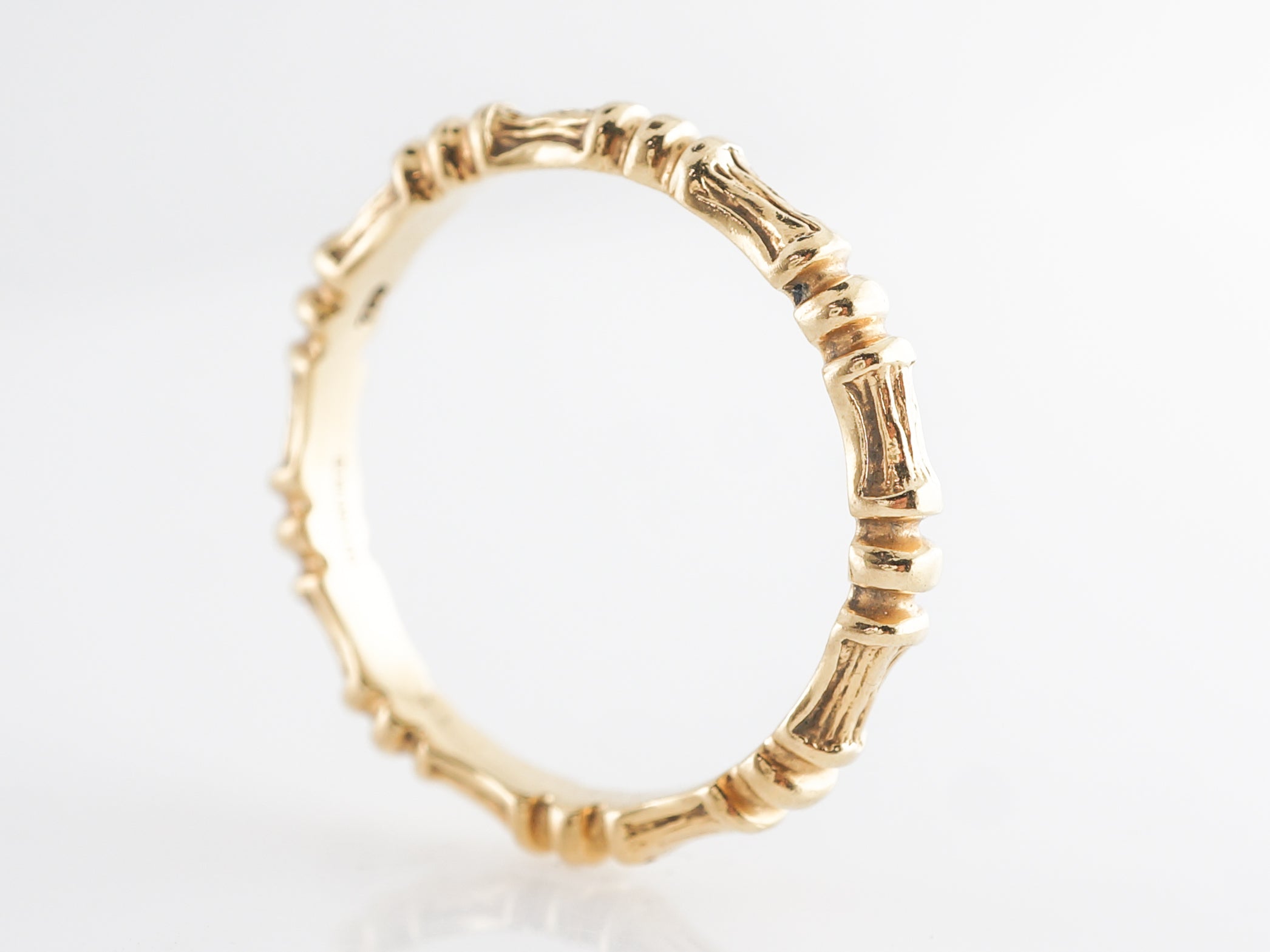 Vintage Tiffany and Co. Bamboo Wedding Band in 18k Yellow Gold