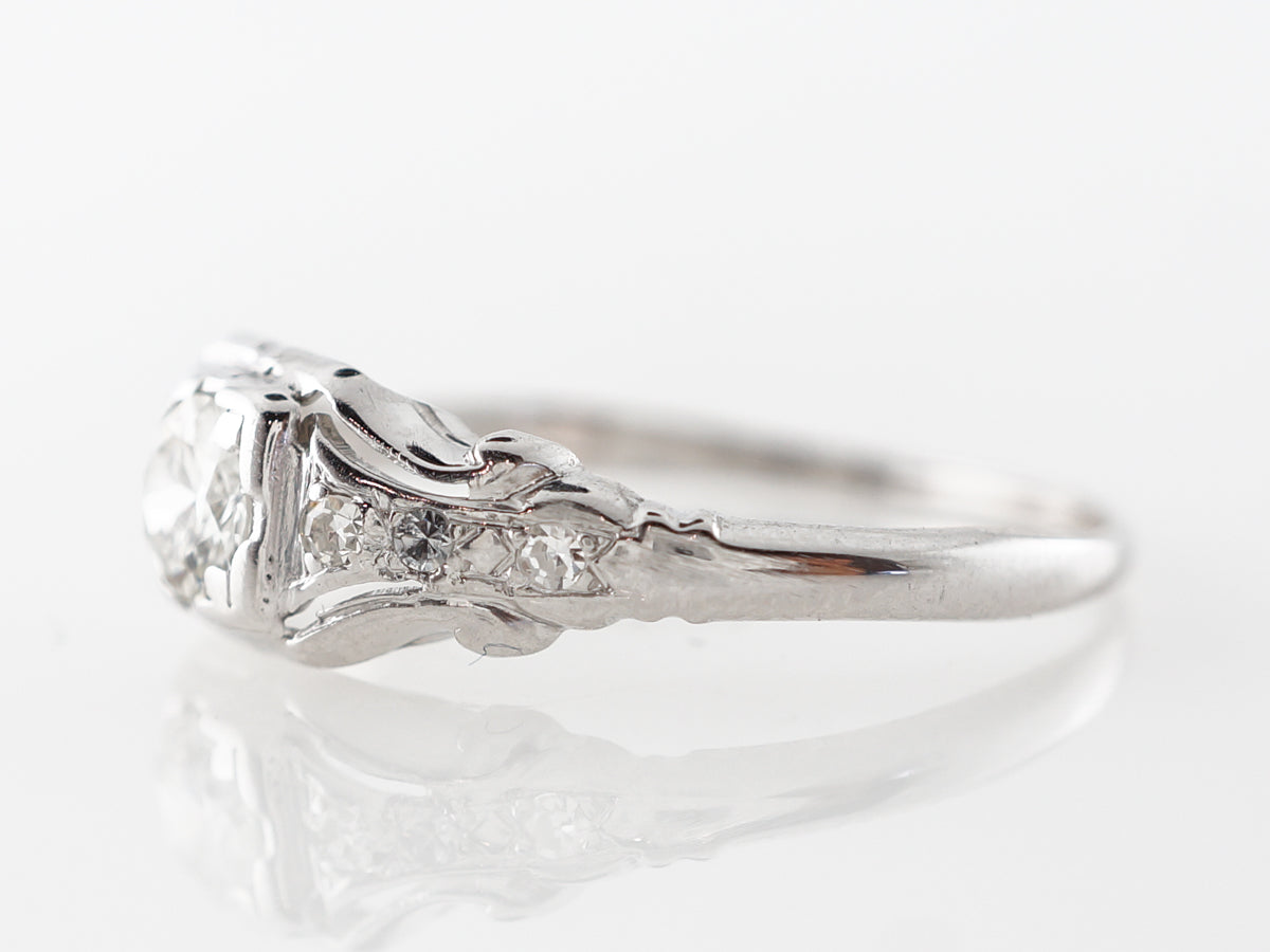 .28 Carat Transitional Cut Deco Diamond Engagement Ring