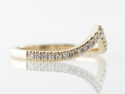 Triangular Diamond Wedding Band in 14k Yellow Gold