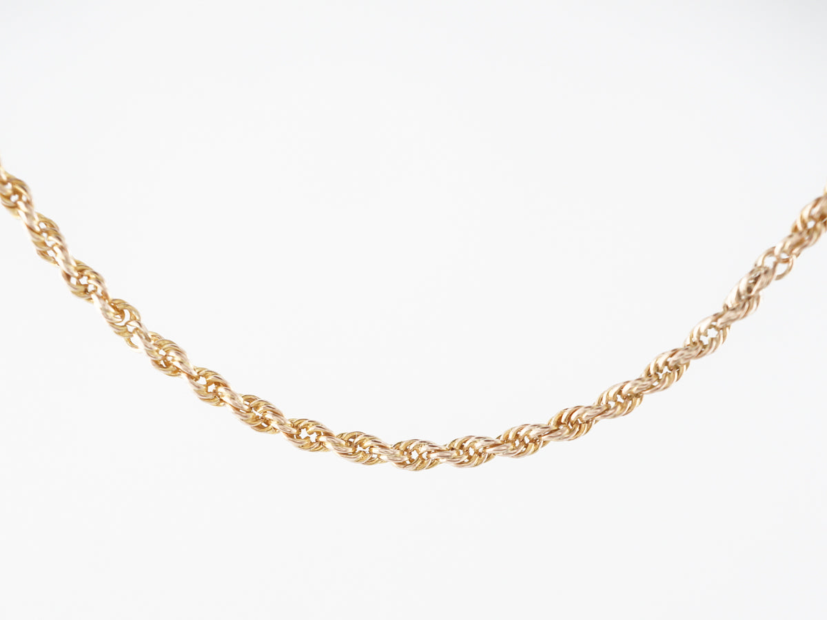 Twisted Rope Chain Necklace in 14k Yellow Gold
