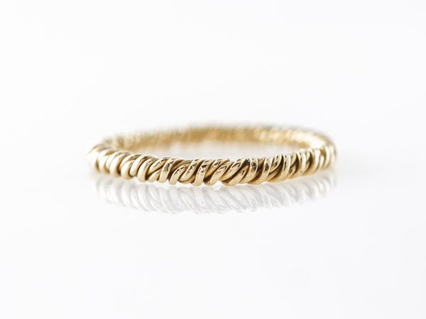 Textured Wedding Band in 14k Yellow Gold