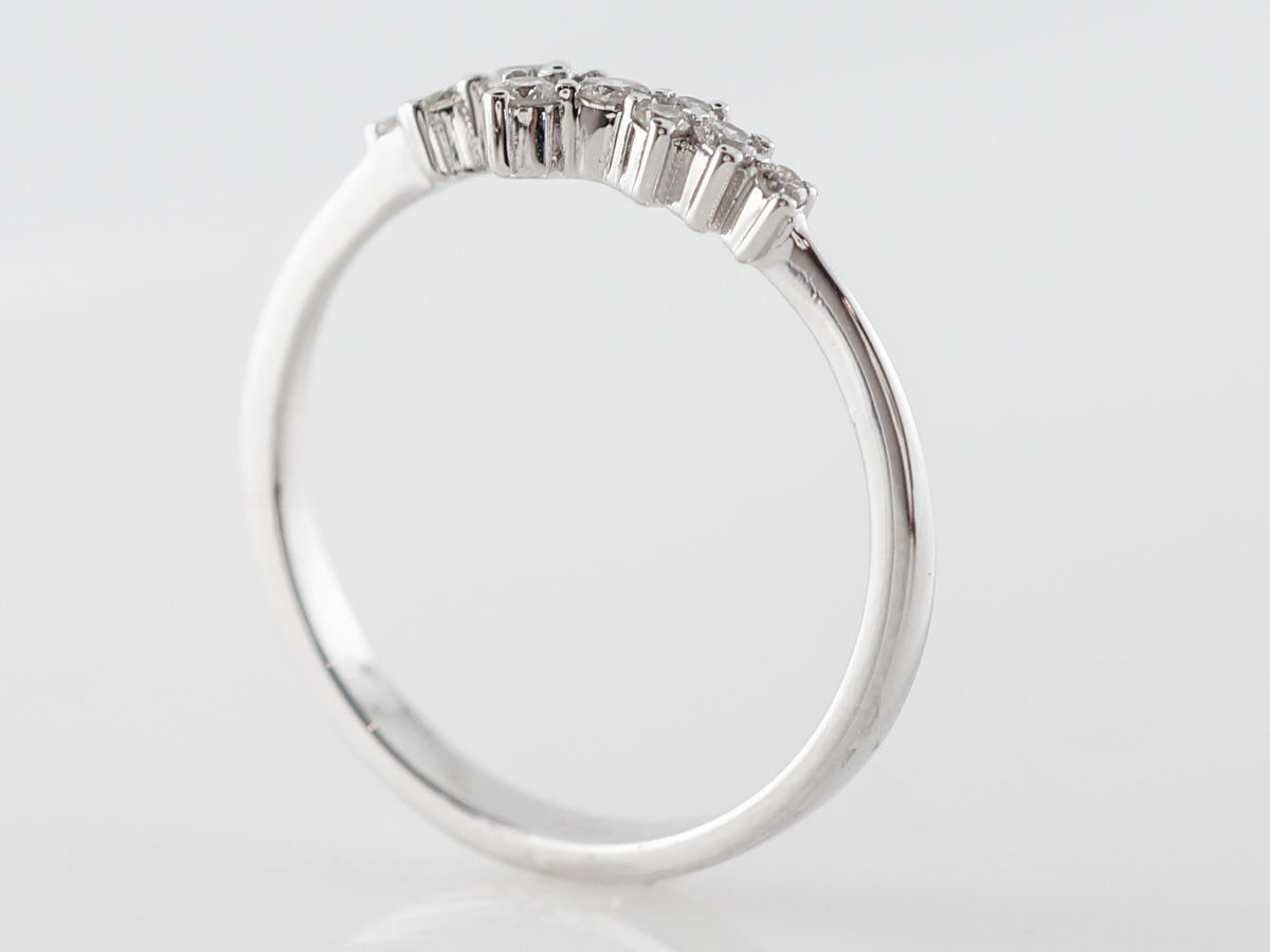 Unique Cluster Ring w/ Diamonds in White Gold