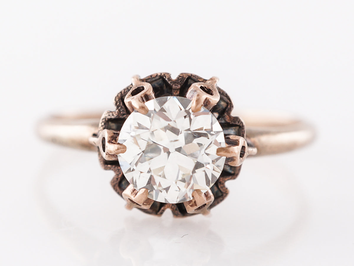 Victorian 1.00 Carat Diamond Engagement Ring in Rose Gold