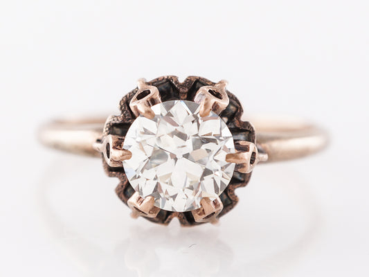 Victorian 1.00 Carat Diamond Engagement Ring in Rose Gold