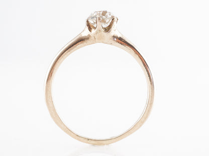 Antique Victorian Mine Cut Solitaire Diamond Engagement Ring