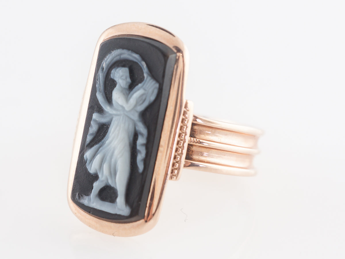 Onyx clearance cameo ring