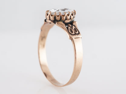 Victorian Rose Cut Diamond Engagement Ring in 14K Rose Gold
