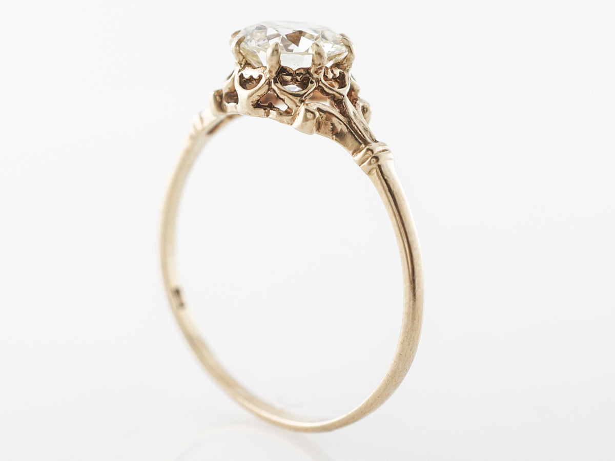 Victorian Diamond Engagement Ring in Yellow Gold