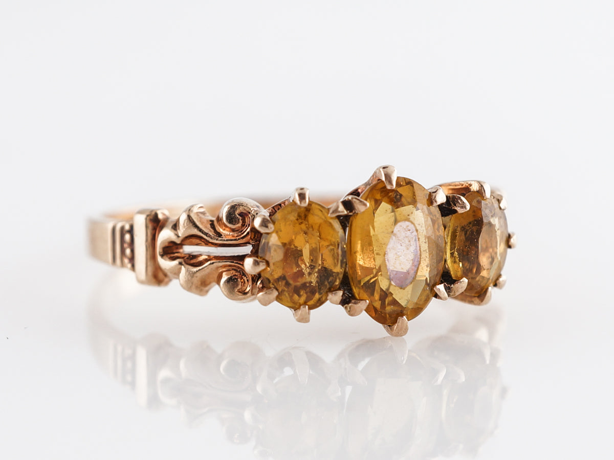 3 stone on sale citrine ring