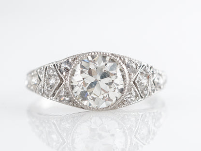 Incredible Art Deco Diamond Engagement Ring in Platinum