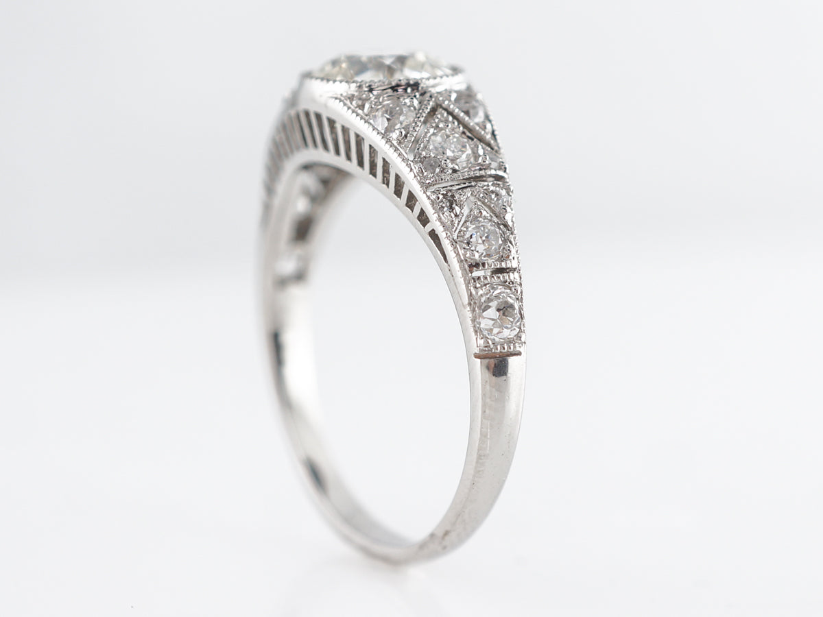 Incredible Art Deco Diamond Engagement Ring in Platinum