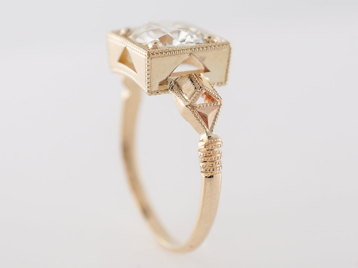 1.5 Carat European Cut Diamond Engagement Ring 14k