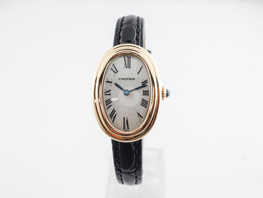 Vintage Cartier Ladies Watch Baignoire in 18k Yellow Gold