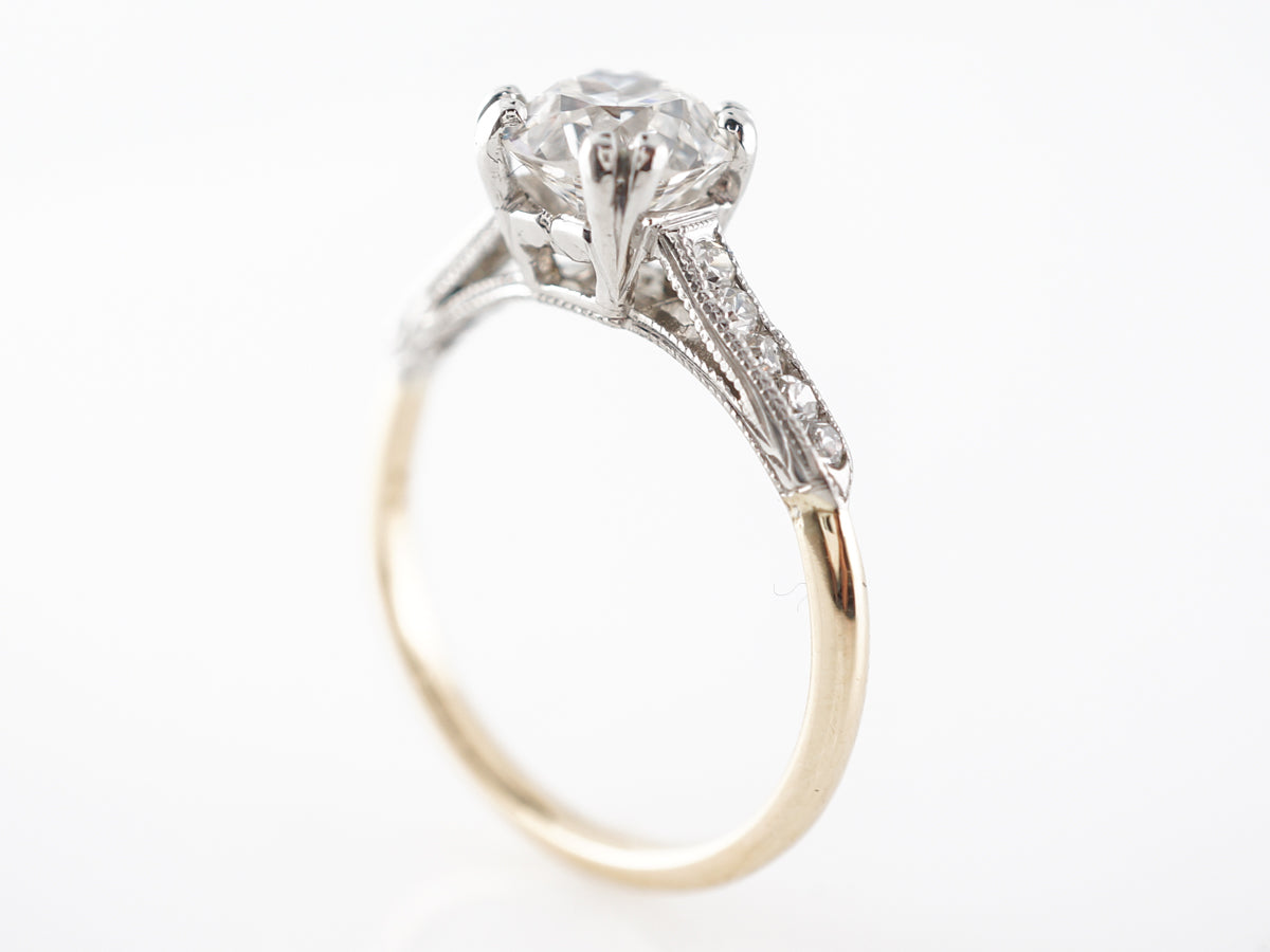 ***SOLD***Vintage 1930's Diamond Engagement Ring in 18k & Platinum