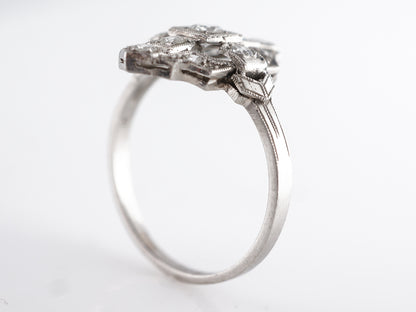 Vintage 1930's Deco Ring w/ Old European Cut Diamonds in Platinum