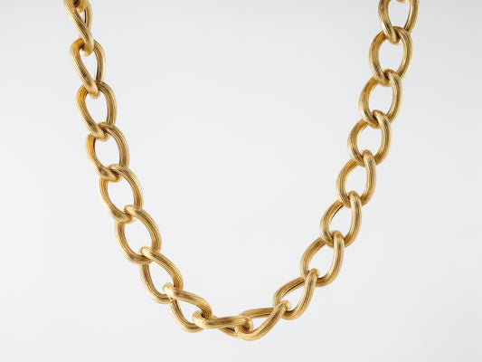 **RTV 5/2/19**Vintage Necklace Italian Mid-Century in 18k Yellow Gold
