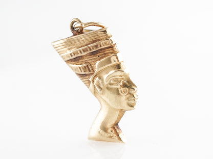 Vintage Egyptian Revival Charm in 14k Yellow Gold