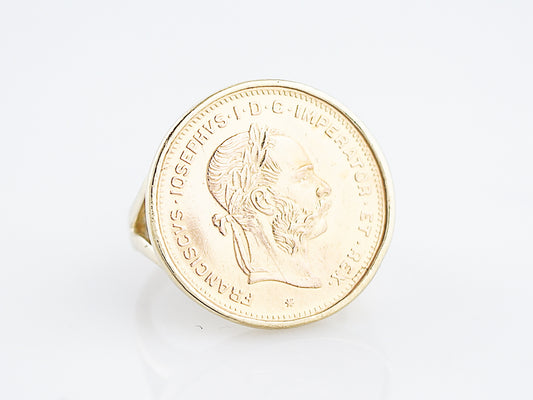 Vintage Right Hand Ring Retro in 18K Yellow Gold