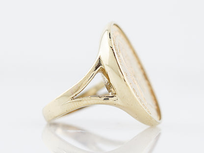 Vintage Right Hand Ring Retro in 18K Yellow Gold