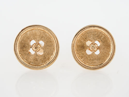 **RTV 5/2/19**Vintage Cufflink Buttons Mid-Century in 14K Yellow Gold