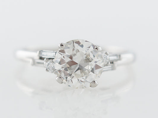 Vintage Deco Diamond Engagement Ring in Platinum
