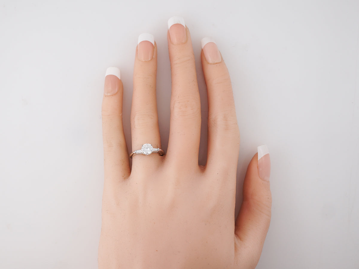 1930's Deco Engagement Ring w/ .69 Diamond D/VS1