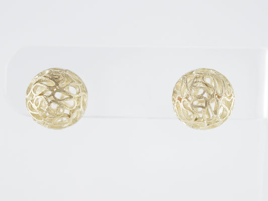 Vintage Earrings Mid-Century in 18k Yellow Gold