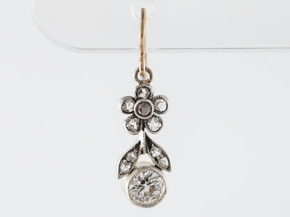 Vintage Victorian Diamond Earrings w/ Rose & Euro Diamonds