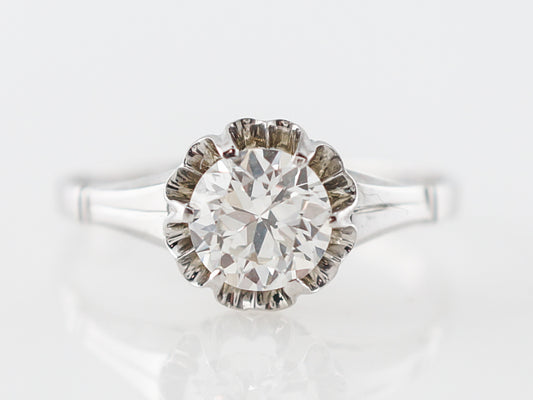 Vintage Art Deco Old European Cut Diamond Solitaire Engagement Ring