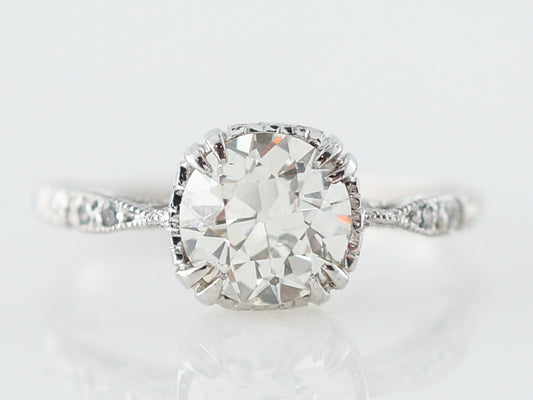 Vintage Solitaire Art Deco Diamond Engagement Ring in Platinum