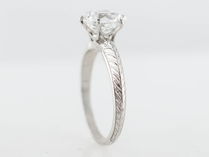 Vintage 1920's 2 Carat Diamond Art Deco Engagement Ring