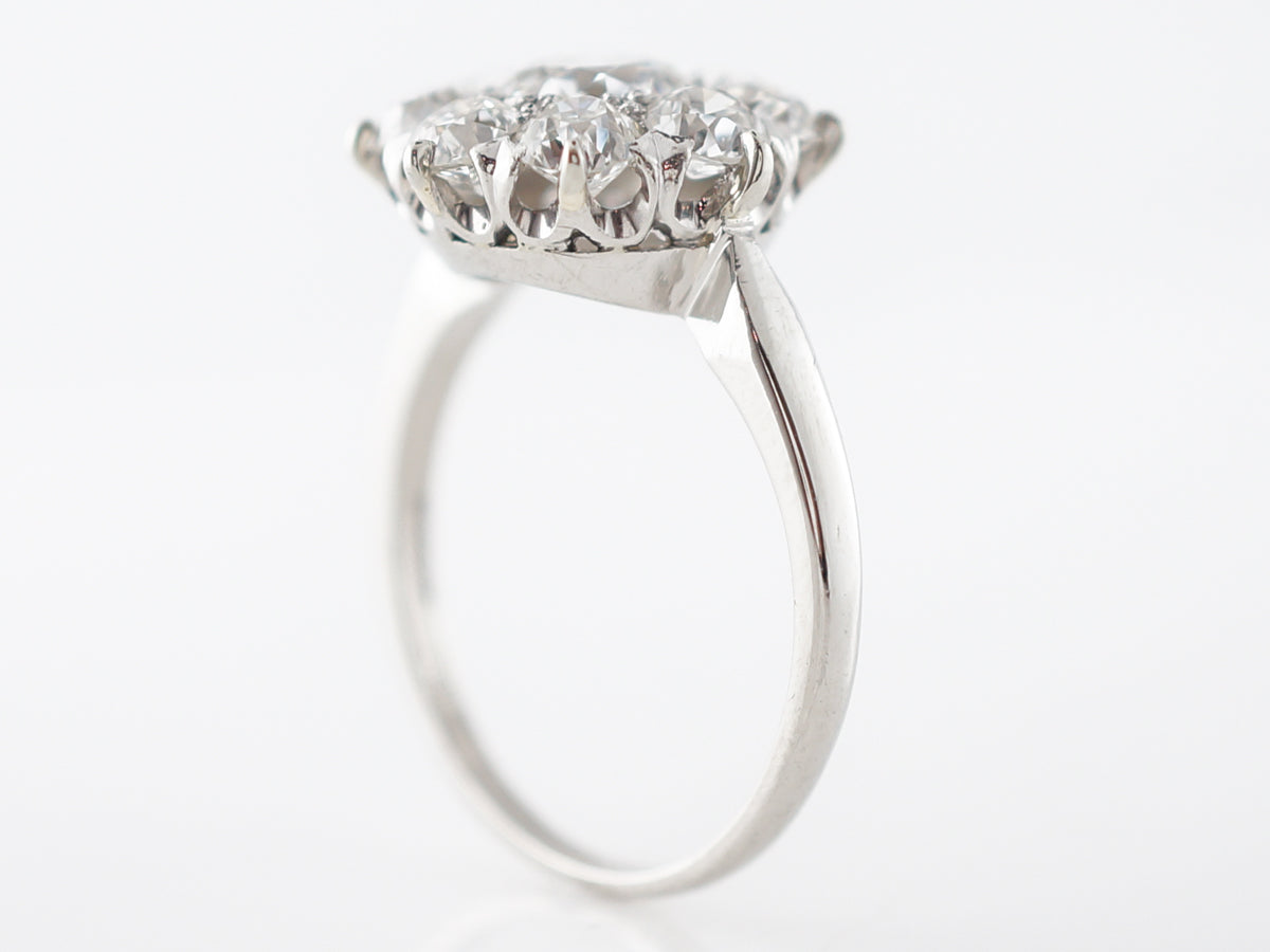 Vintage Engagement Ring Edwardian C.D. Peacock & Co .81 Old European Cut Diamond in Platinum