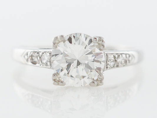 1.10 Vintage Art Deco Solitaire Diamond Engagement Ring in Platinum