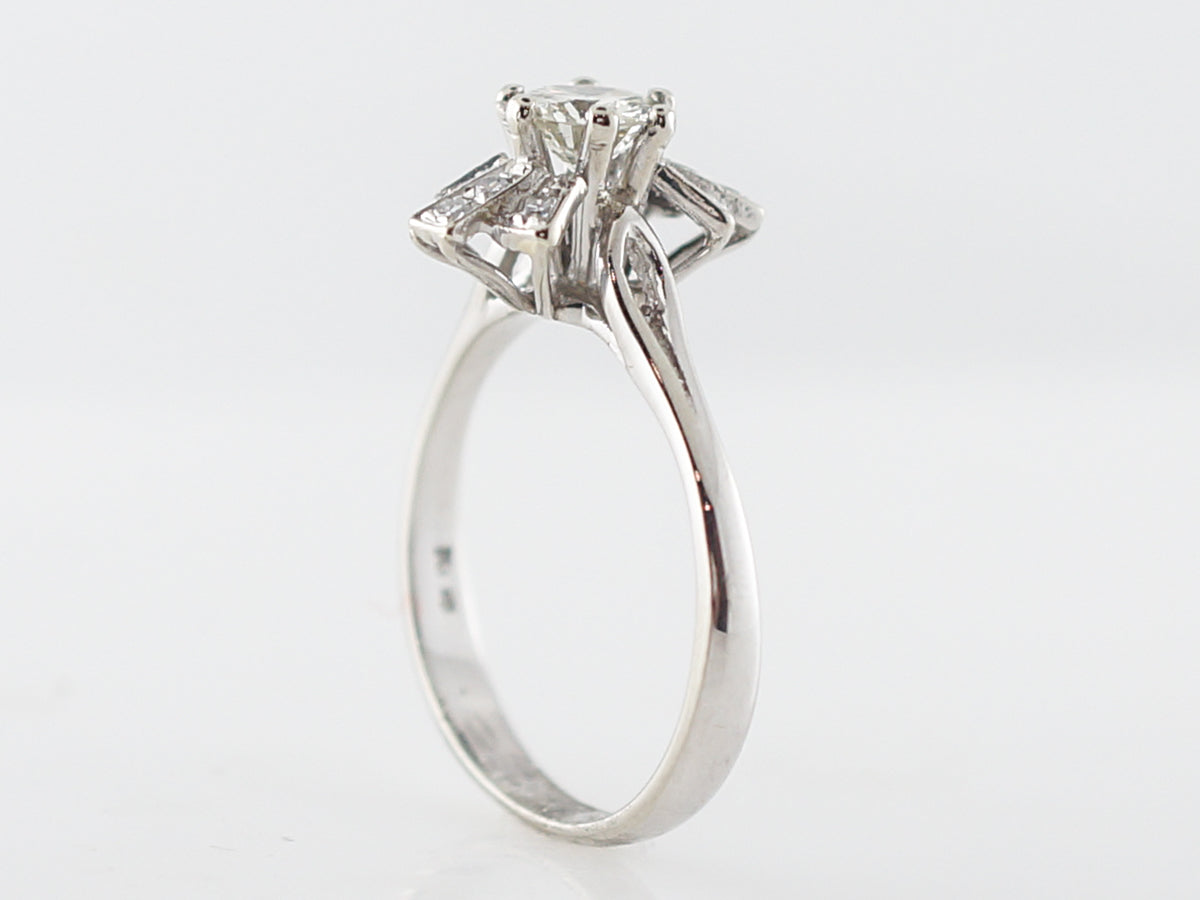 Vintage Diamond Starburst Ring 1950's in 18k