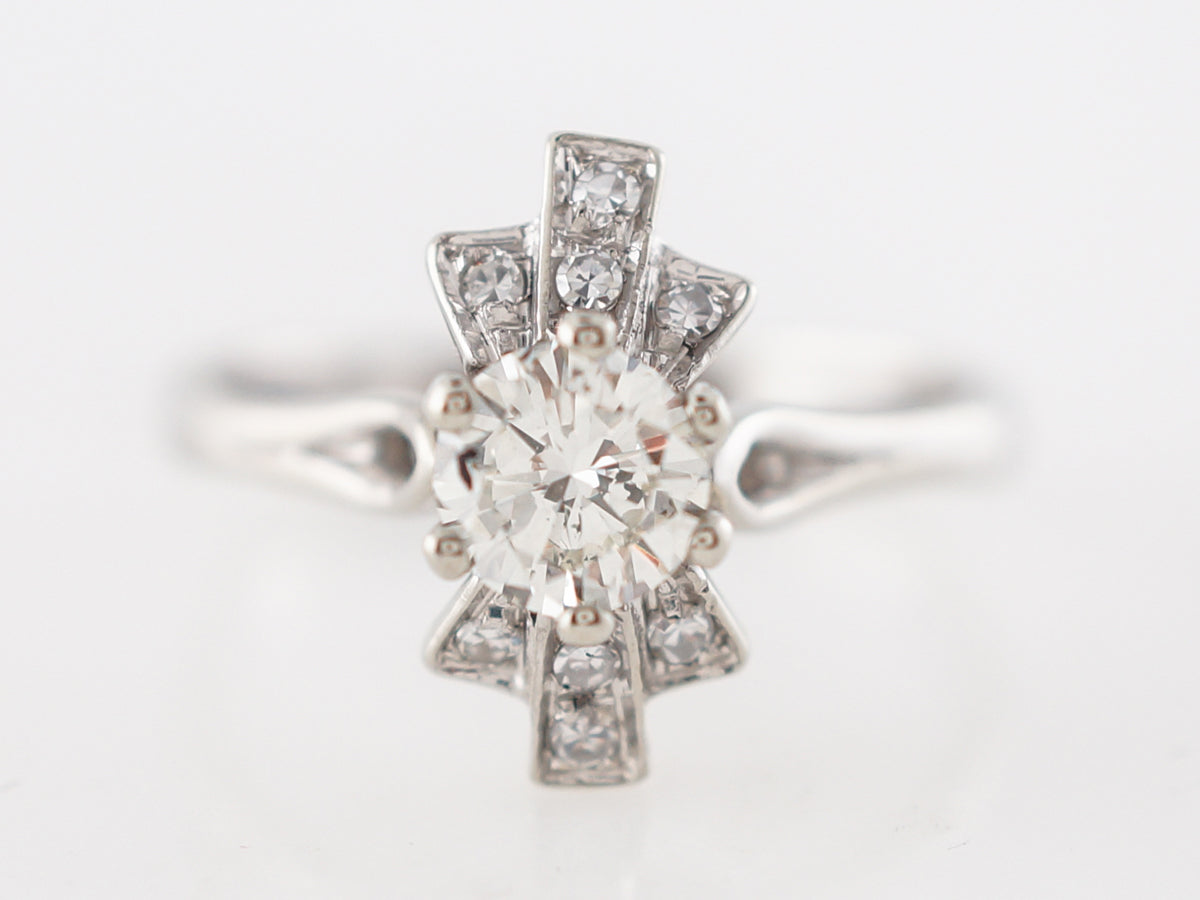 Vintage Diamond Starburst Ring 1950's in 18k