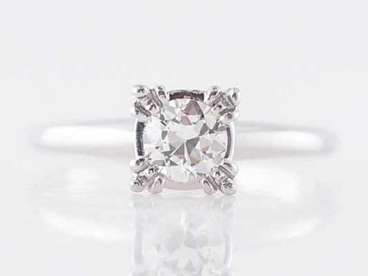 Vintage 1950's Transitional Cut Diamond Solitaire Engagement Ring