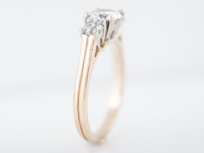 Vintage Engagement Ring Mid-Century .79 Round Brilliant Cut Diamond in 14k Yellow Gold