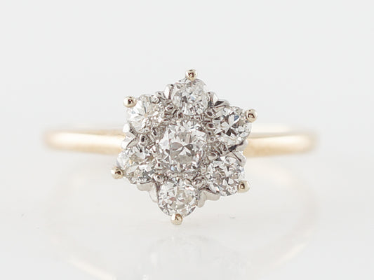 Vintage Engagement Ring Victorian .11 Old European Cut Diamond in 14k Yellow Gold