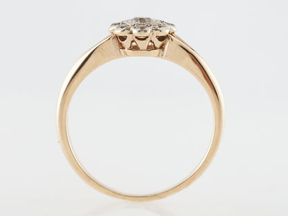Vintage Engagement Ring Victorian .24 Old European Cut Diamond in 14k Yellow Gold
