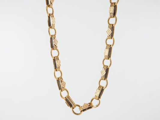 Vintage Victorian Gold Necklace w/ Engraving